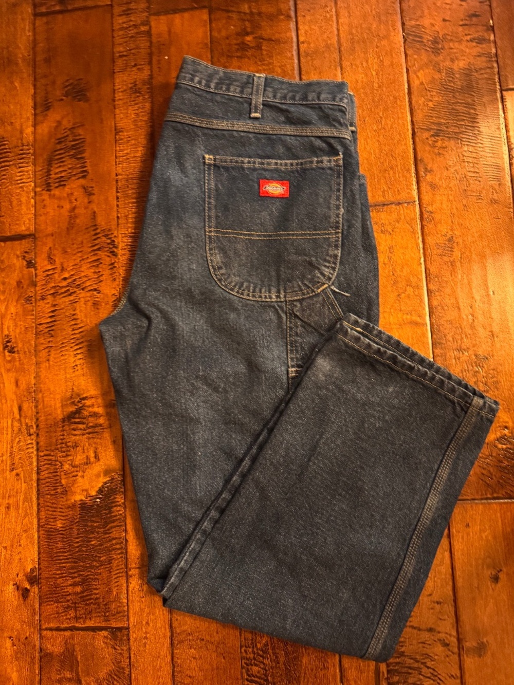 Dickies Men's Carpenter Jeans-Relaxed Fit Straight Leg 38x32